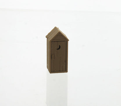 3D To Scale 87-142-WD 1/87 – Rustic Outhouse Wood Tone Diorama Prop