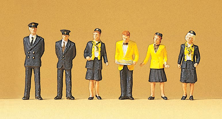 Preiser 10375 HO Scale Railway Personnel Figure Set pkg(6)
