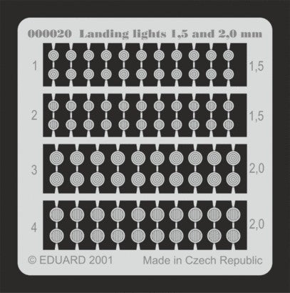 Eduard 203 1,5 & 2mm Landing Lights
