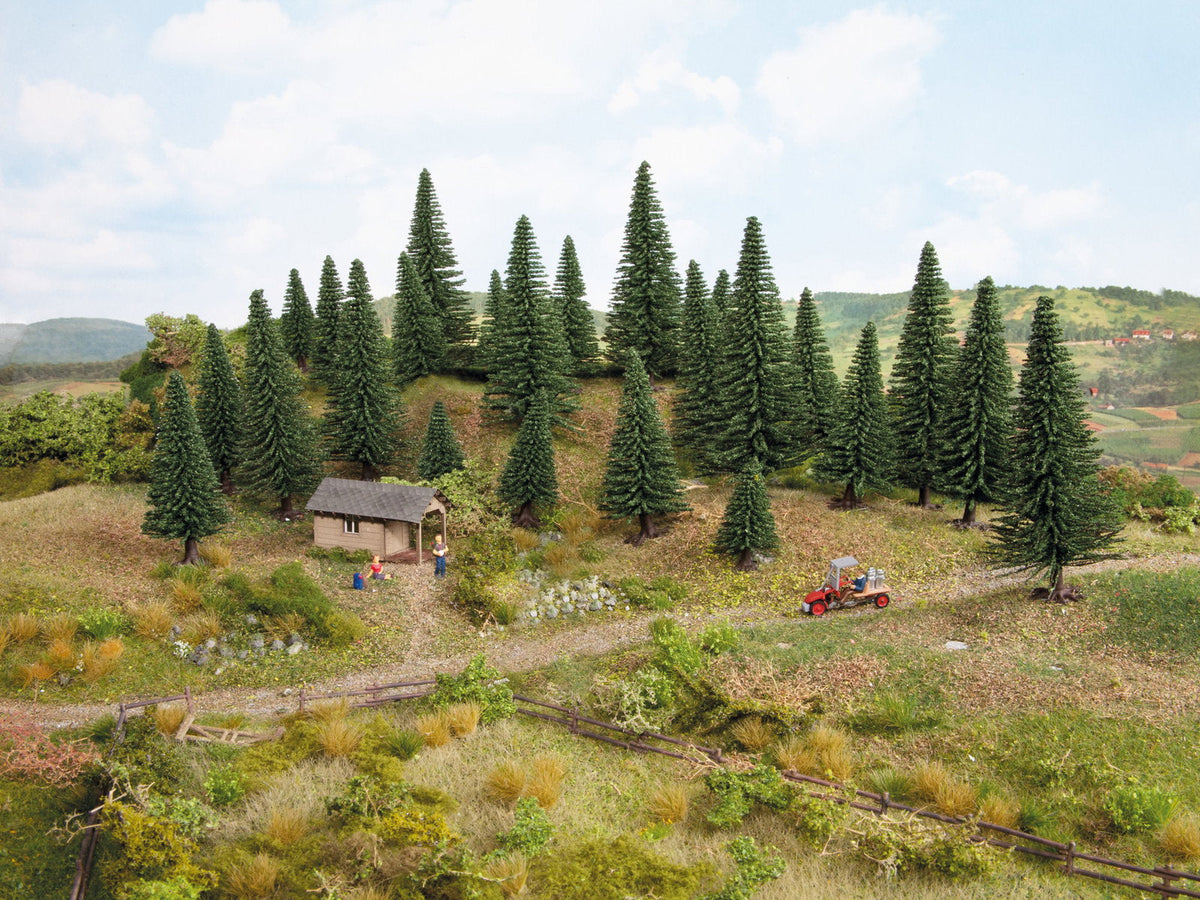 Noch 26820 HO/TT Scale Fir Trees, 5-14 cm, Pack of 25
