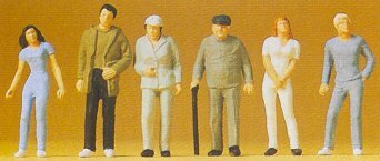 Preiser 14002 HO Scale Pedestrians Standing Passers-By pkg(6)