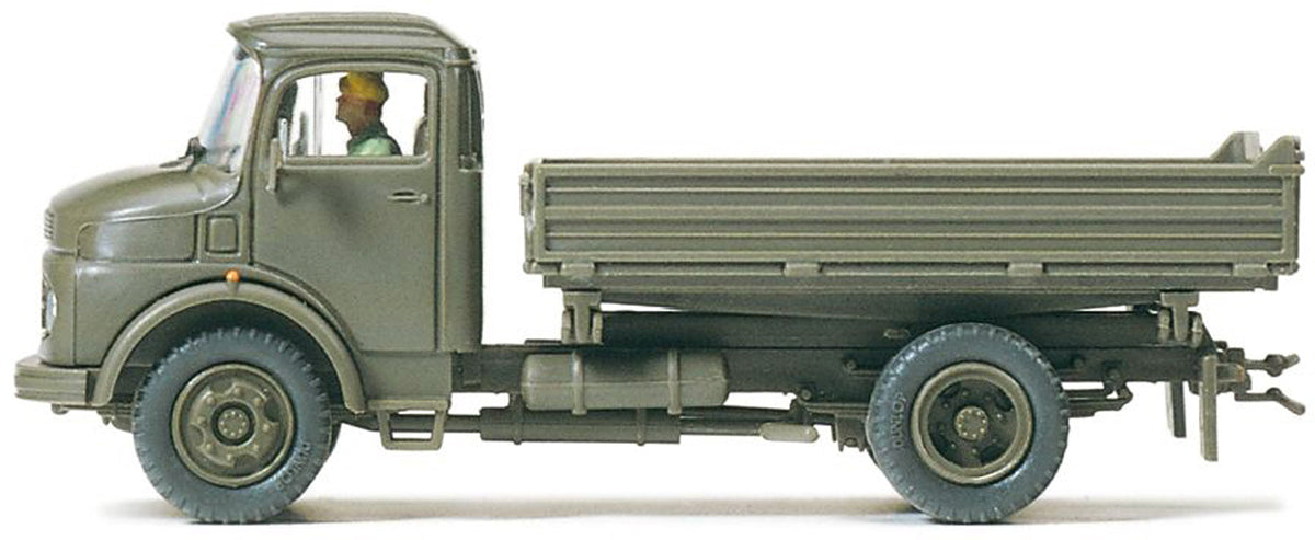Preiser 37010 HO Scale German Army Mercedes 3-Way Dump Truck