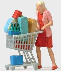 Preiser 28081 HO Scale Individual Figures, Pedestrians Shopaholic