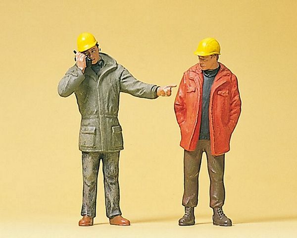 Preiser 45087 G Scale Modern Workmen Standing Figure Set