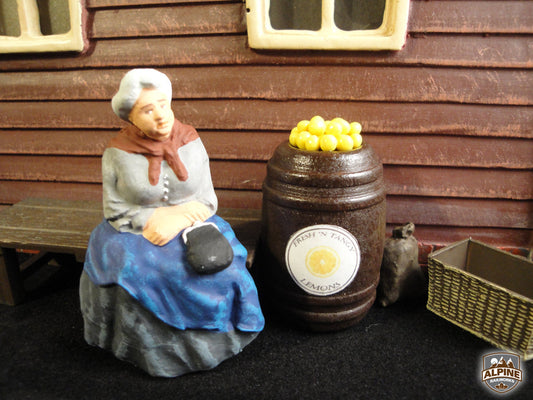 Alpine Railworks 1034 G Scale Large Barrel with Lemons (1)