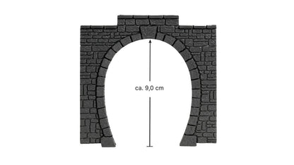 Noch 60010 HO Scale Single-Track Tunnel Portal, Gray, 2-Pack