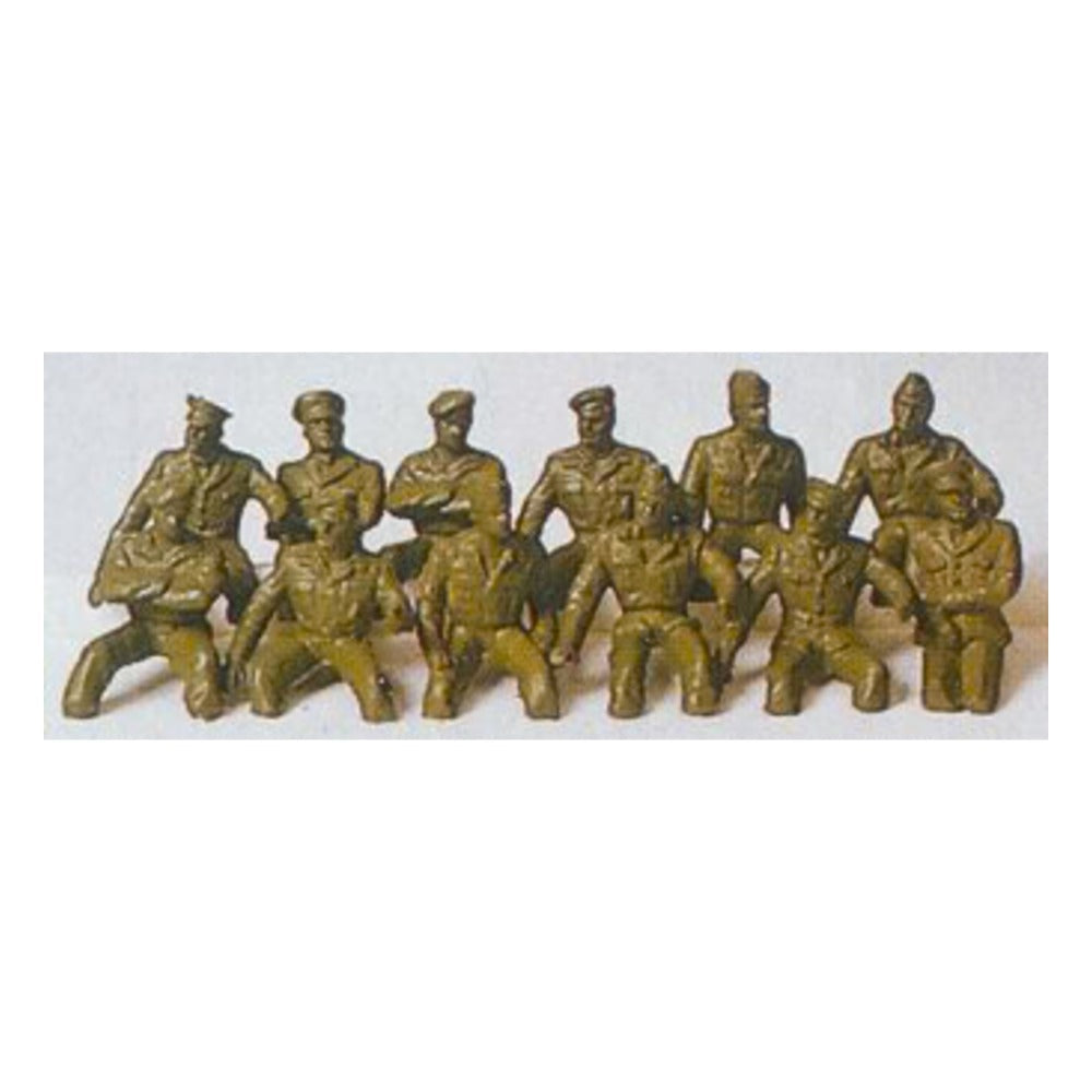 Preiser 18366 HO Scale Military - Modern German Army Post-1945 - Unpainted Figures -- Seated Passengers pkg(12) - Partial Figures for Vehicle Interiors