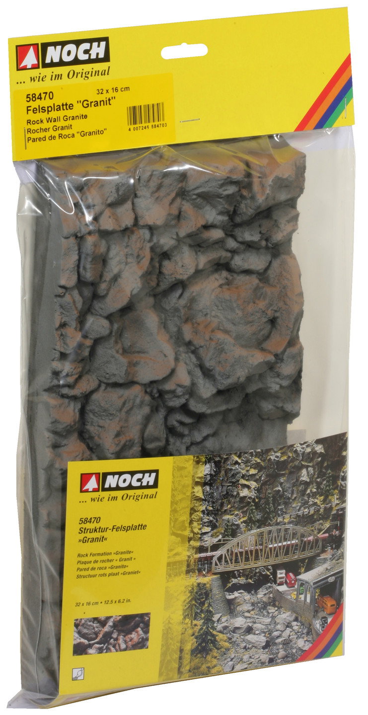 Noch 58470 All Scale Granite Rock Wall, 32 x 17 cm