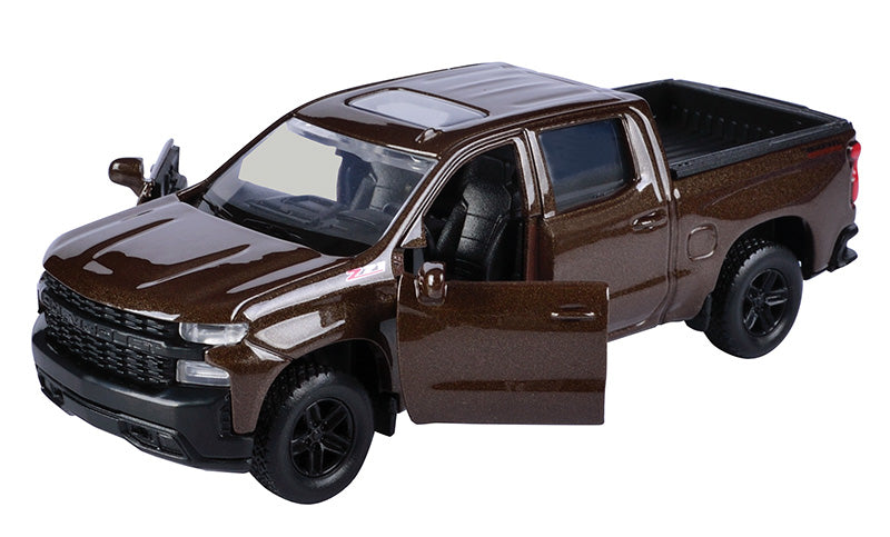 Motormax 73677AL-BR 2019 Chevrolet Silverado Trail Boss, Brown