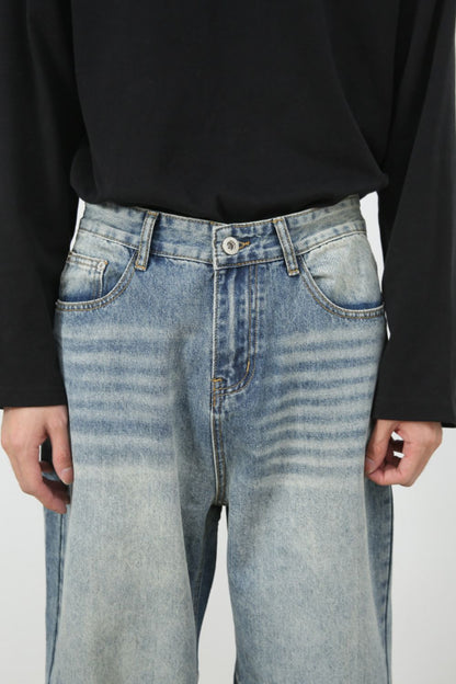 Men's Wide Leg Jeans with Pockets