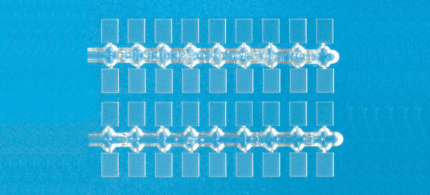 Preiser 97001 HO Clear Base Plates 7x5mm pkg(108)