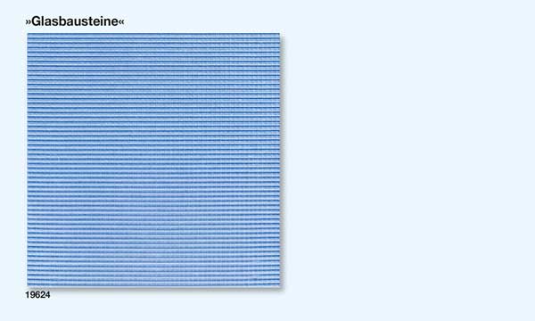 Preiser 19624 HO Scale Glass Brick Wall Clear 3-3/4 x 3-3/4" 9.5