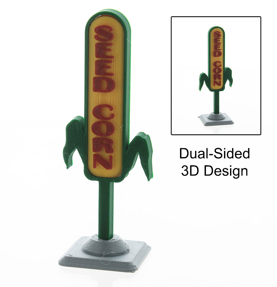 3D To Scale 64-620-GR 1/64 Seed Corn Dealer Sign, Green
