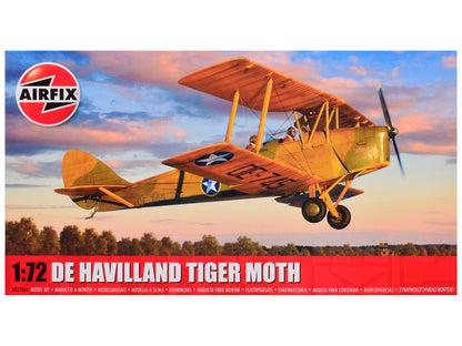 Level 2 Model Kit De Havilland Tiger Moth Aircraft with 2 Scheme Options 1/72 Plastic Model Kit by Airfix  free shipping USA