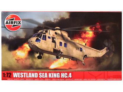 Level 3 Model Kit Westland Sea King HC.4 Helicopter with 2 Scheme Options 1/72 Plastic Model Kit by Airfix  free shipping USA