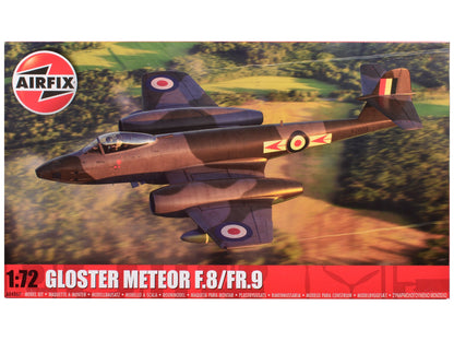 Level 2 Model Kit Gloster Meteor F.8/FR.9 Fighter Aircraft with 2 Scheme Options 1/72 Plastic Model Kit by Airfix  free shipping USA