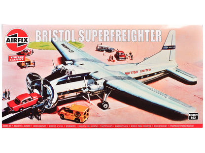 Level 2 Model Kit Bristol Superfreighter Freighter Aircraft "British United Air Ferries (BUAF)" 1/72 Plastic Model Kit by Airfix  free shipping USA