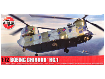 Level 3 Model Kit Boeing Chinook HC.1 Helicopter with 2 Scheme Options 1/72 Plastic Model Kit by Airfix  free shipping USA