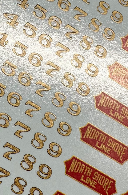 Metallic Silver N Scale Chicago North Shore & Milwaukee Silverliners Decal Set
