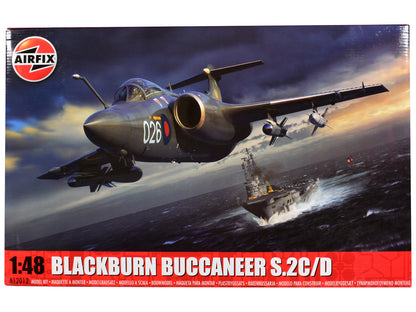 Level 4 Model Kit Blackburn Buccaneer S.2C/D Attack Aircraft with 4 Scheme Options 1/48 Plastic Model Kit by Airfix  free shipping USA