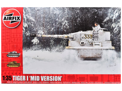 Level 3 Model Kit Tiger I "Mid Version" Tank with 2 Scheme Options 1/35 Plastic Model Kit by Airfix  free shipping USA