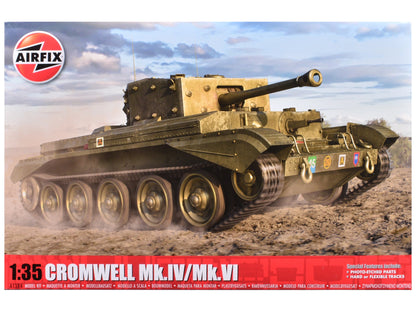Level 3 Model Kit Cromwell Mk.IV / Mk.VI Cruiser Tank with 2 Scheme Options 1/35 Plastic Model Kit by Airfix  free shipping USA