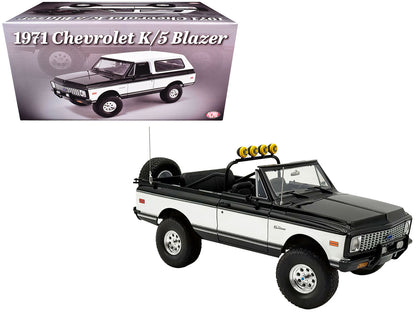 1971 Chevrolet K5 Blazer Tuxedo Black and White Limited Edition to 396 pieces Worldwide 1/18 Diecast Model Car by ACME  free shipping USA