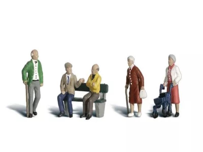 Woodland Scenics A2201 N Train Figures Senior Citizens