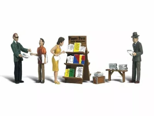 Woodland Scenics A2740 O Train Figures Newsstand