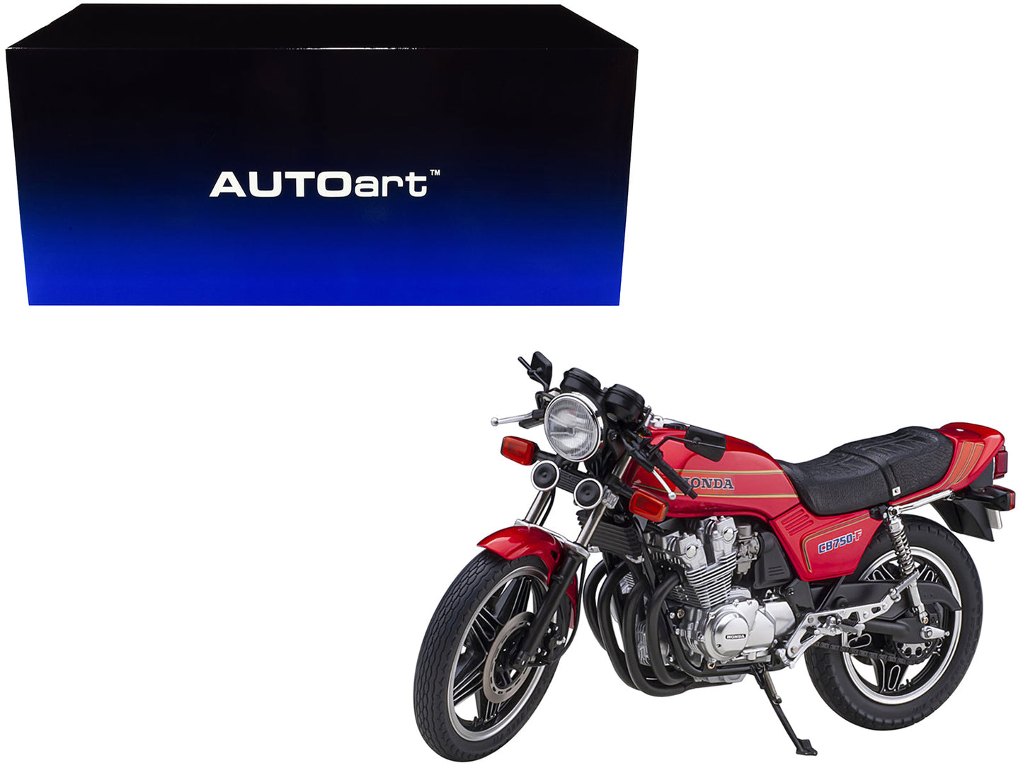 Honda CB750F Motorcycle Red with Helmet "Baribari Legend" (1986) OVA 1/12 Model by Autoart  free shipping USA
