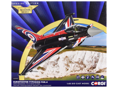 Eurofighter Typhoon FGR4 Aircraft "Blackjack RAF Typhoon Display Aircraft" (2022) British Royal Air Force "The Aviation Archive" Series 1/48 Diecast Model by Corgi  free shipping USA