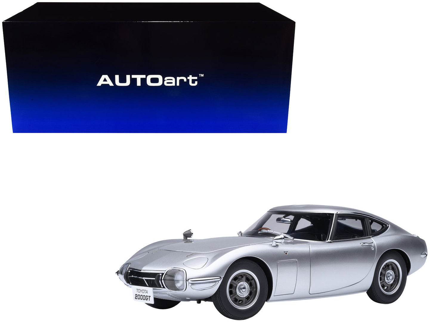 1967 Toyota 2000GT RHD (Right Hand Drive) Silver Metallic 1/18 Model Car by Autoart  free shipping USA