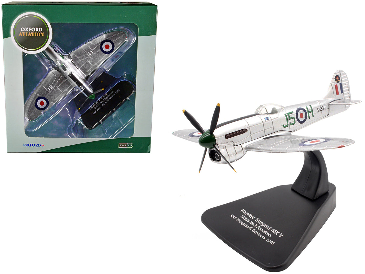 Hawker Tempest MK V Fighter Plane SN330 No.3 Squadron RAF Wunstorf Germany (1946) "Oxford Aviation" Series 1/72 Diecast Model Airplane by Oxford Diecast  free shipping USA