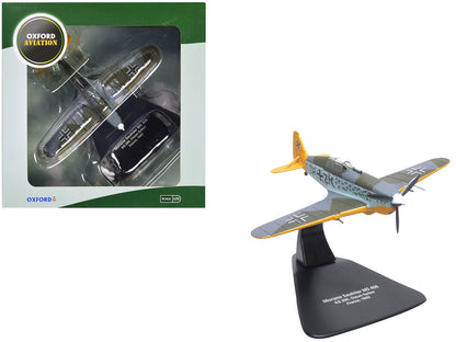Morane-Saulnier M.S.406 Fighter Aircraft "KG200 Ossun-Tarbes France" (1943) German Luftwaffe "Oxford Aviation" Series 1/72 Diecast Model Airplane by Oxford Diecast  free shipping USA