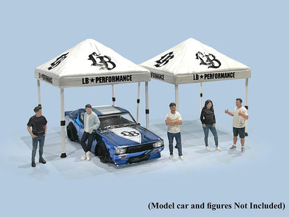 "Liberty Walk" Canopy 2 Piece Set White Limited Edition for 1/64 Scale Models by American Diorama