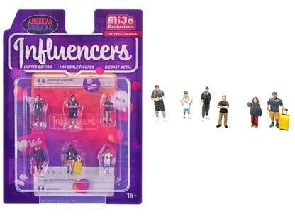 "Influencers" 6 piece Diecast Figure Set Limited Edition for 1/64 Scale Models by American Diorama