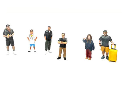 "Influencers" 6 piece Diecast Figure Set Limited Edition for 1/64 Scale Models by American Diorama