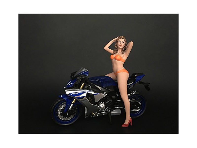 Hot Bike Model Cindy Figurine for 1/12 Scale Motorcycle Models by American Diorama  free shipping USA