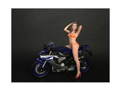 Hot Bike Model Cindy Figurine for 1/12 Scale Motorcycle Models by American Diorama  free shipping USA