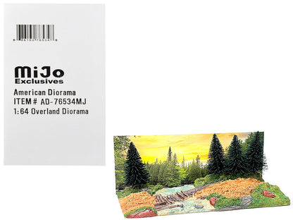 "Overland Off-Road" Diorama with Forest Background for 1/64 Scale Models by American Diorama  free shipping USA