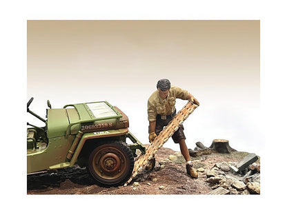 "4X4 Mechanic" Figure 8 with Board Accessory for 1/18 Scale Models by American Diorama  free shipping USA