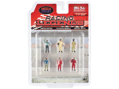 "Racing Legends" 6 piece Diecast Set (6 Driver Figures) Limited Edition to 4800 pieces Worldwide 1/64 Scale Models by American Diorama  free shipping USA