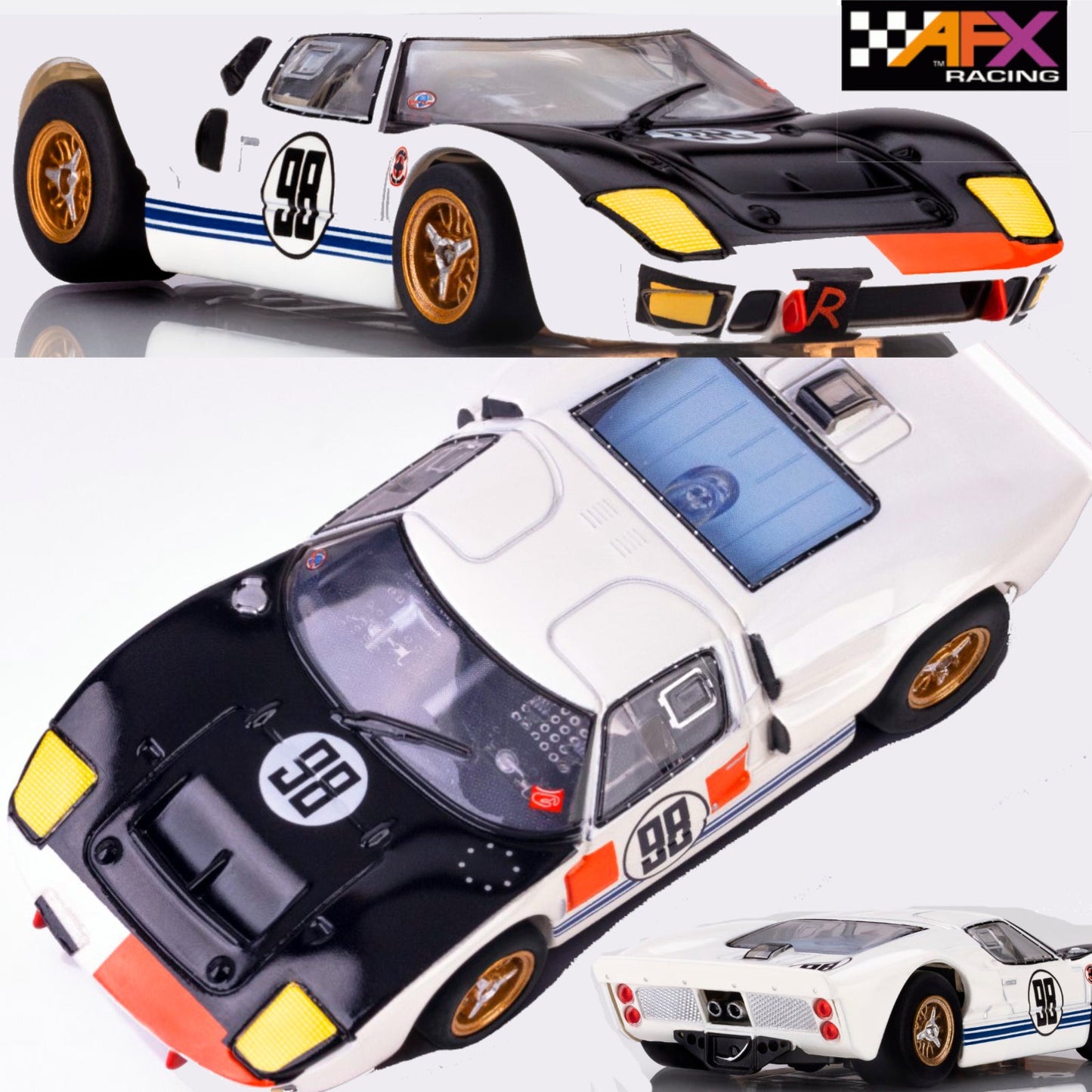 AFX 22059 Ford GT40 Mark II #98 Ken Miles 1966 Daytona Winner HO Slot Car
