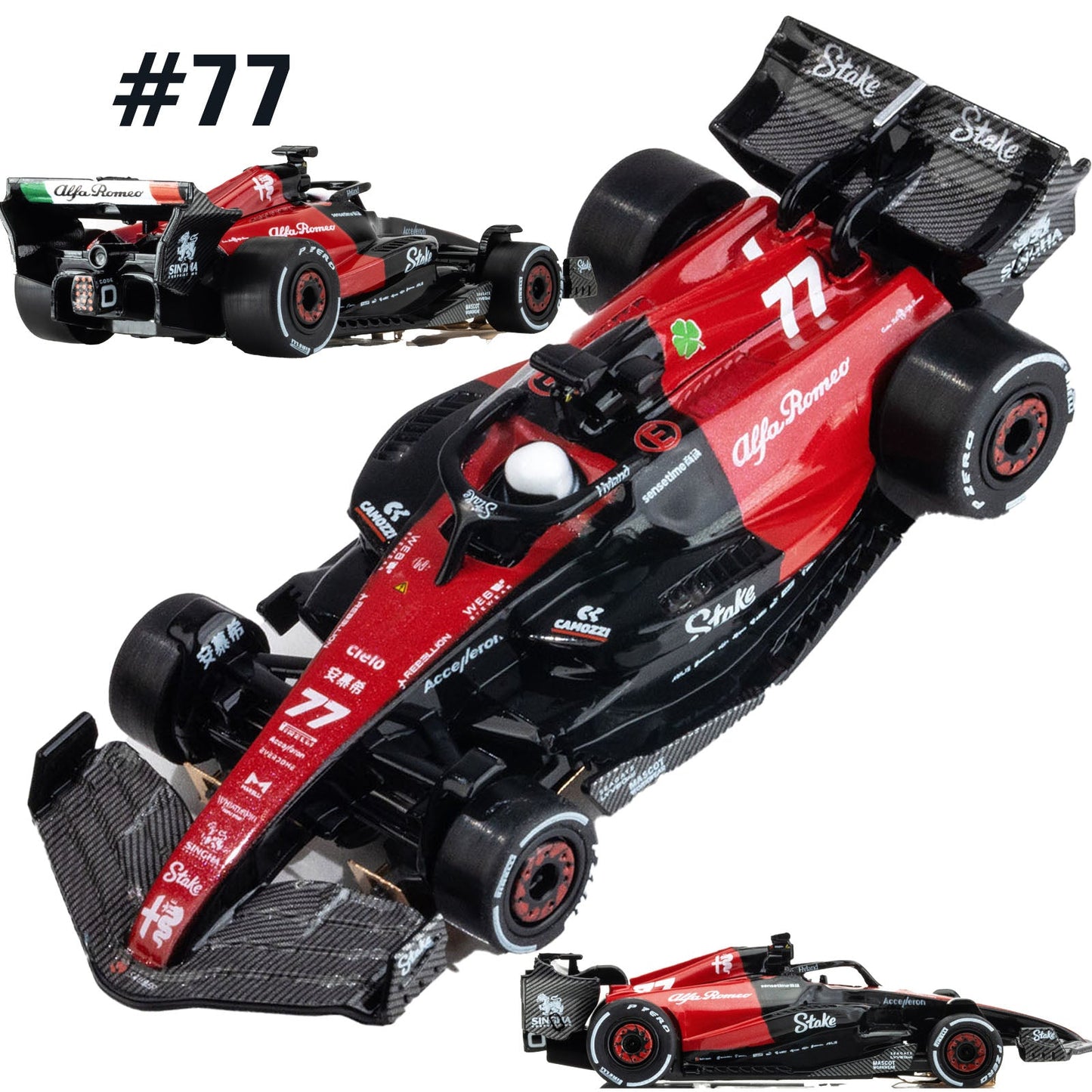 AFX 22083 2023 Alfa Romeo F1 Valterri Bottas #77 HO Scale Slot Car AFX22083
