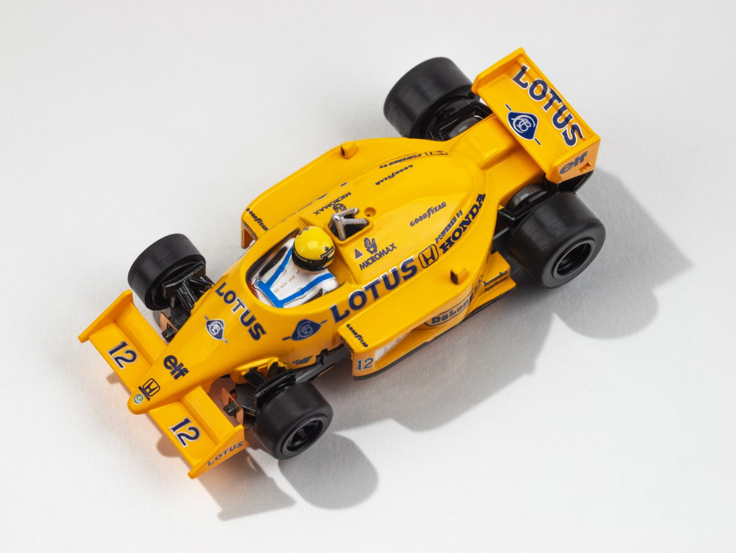 AFX 22114 Lotus 99T Ayrton Senna 1987 Yellow HO Slot Car MegaG+