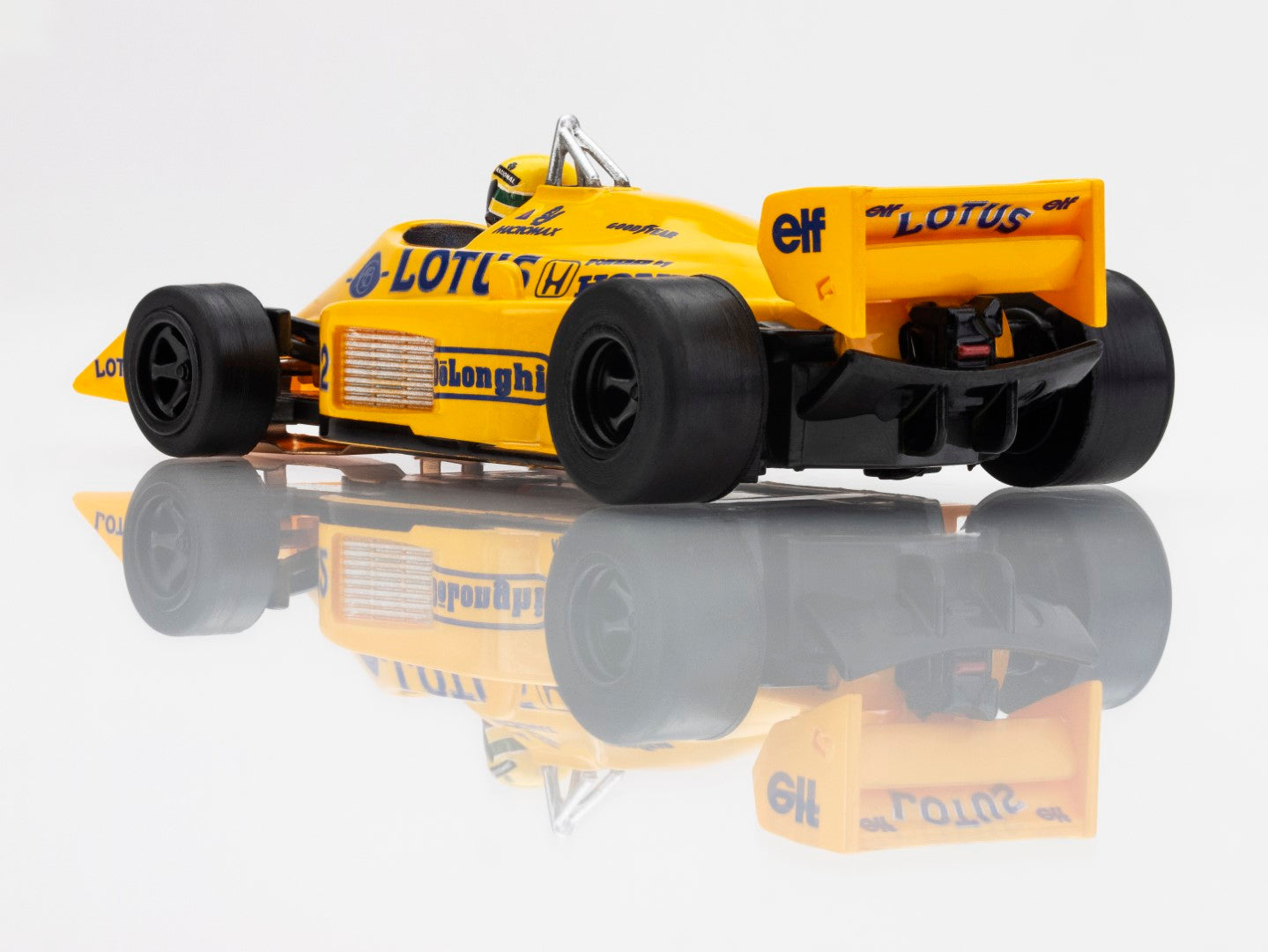 AFX 22114 Lotus 99T Ayrton Senna 1987 Yellow HO Slot Car MegaG+