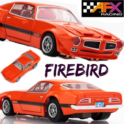 AFX Pontiac Firebird Formula 400 Blue Orange HO Slot Car MegaG+ 22123 + 22124