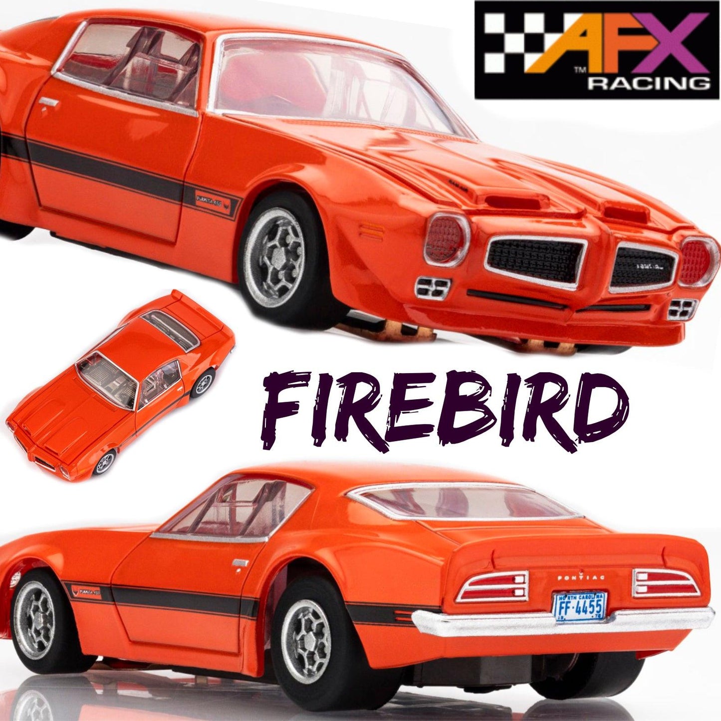 AFX 22124 1972 Pontiac Firebird Formula 400 Sundance Orange HO Slot Car MegaG+
