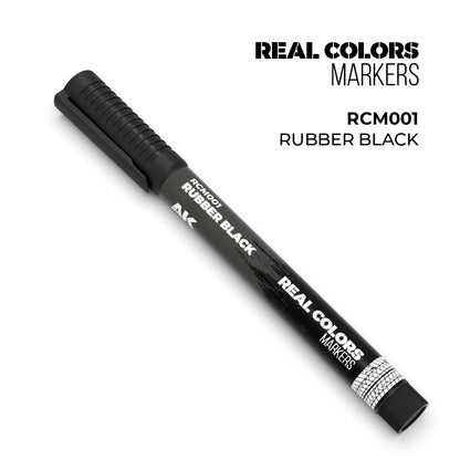 AK Interactive Markers: Real Color Markers - Rubber Black