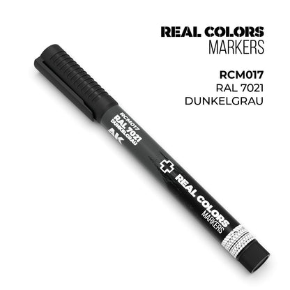 AK Interactive Markers: Real Color Markers - Ral 7021 Dunkelgrau